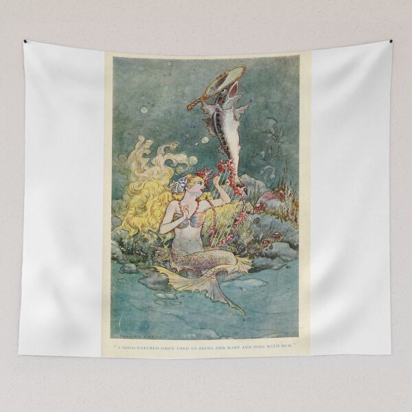 Item preview, Mermaid Vintage Fairytale Book Illustration  designed and sold by Bellathewilde.