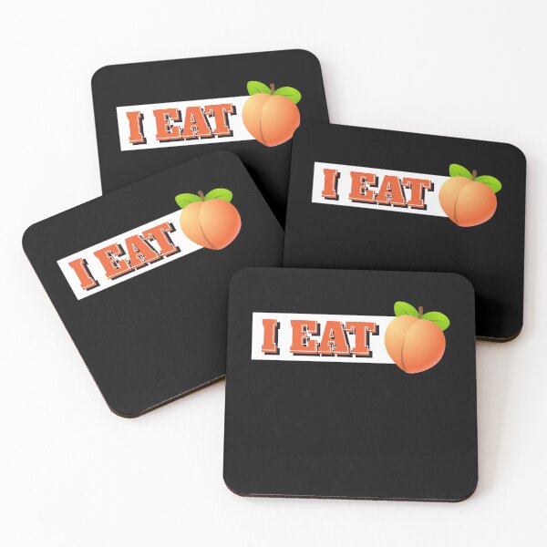 Item preview, Peach I Eat Fucht Vegan Früchte designed and sold by MooonTees.