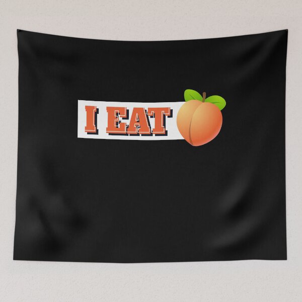 Item preview, Peach I Eat Fucht Vegan Früchte designed and sold by MooonTees.