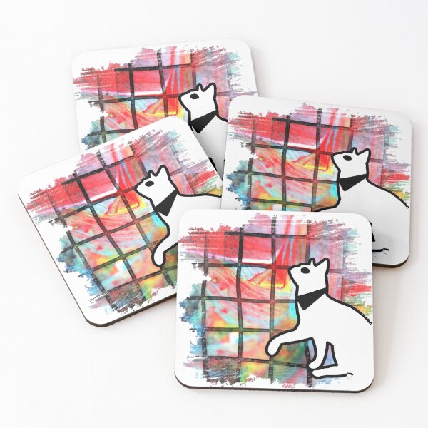 Item preview, Kawaii Adorable Cat with Abstract Pattern, Popoki 812 designed and sold by VinBasis.