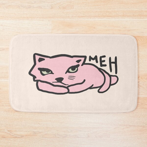 Item preview, Meh Cat Pink - Funny Cat Doodle designed and sold by ViewerEqualsPhoton.
