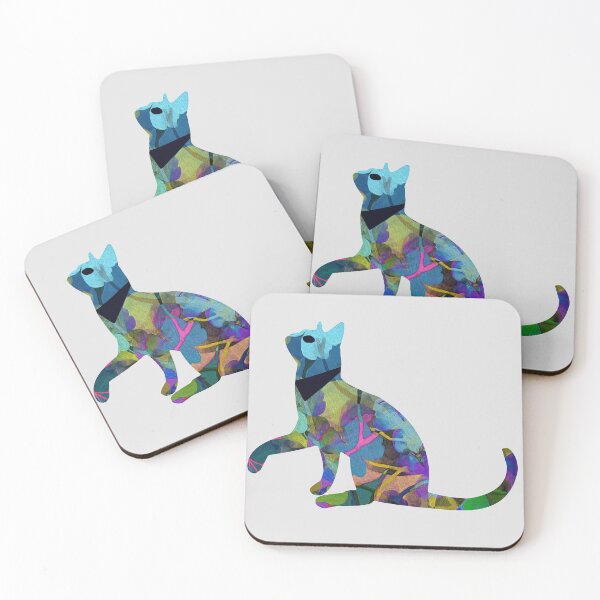 Item preview, Kawaii Adorable Cat with Abstract Pattern, Popoki 809 designed and sold by VinBasis.