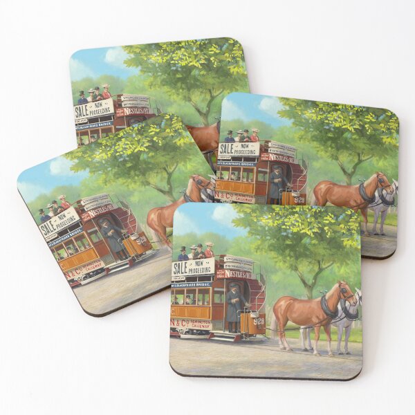 Item preview, London LCC horse-drawn tram illustration designed and sold by Daniel Rodgers.