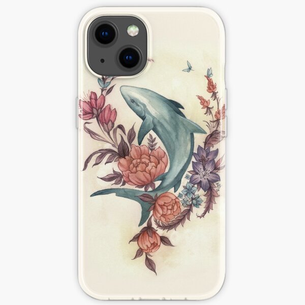 Floral Shark iPhone Soft Case