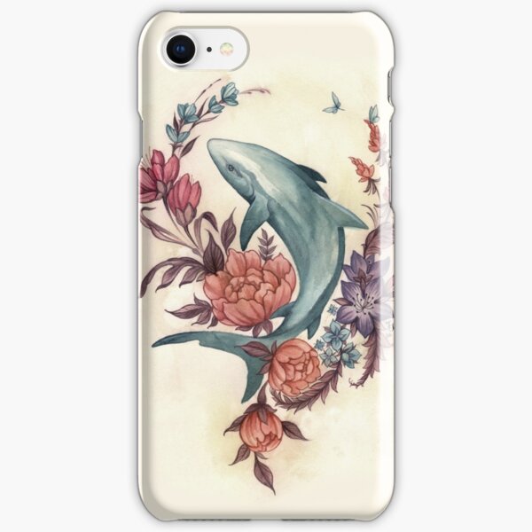Floral Shark iPhone Snap Case