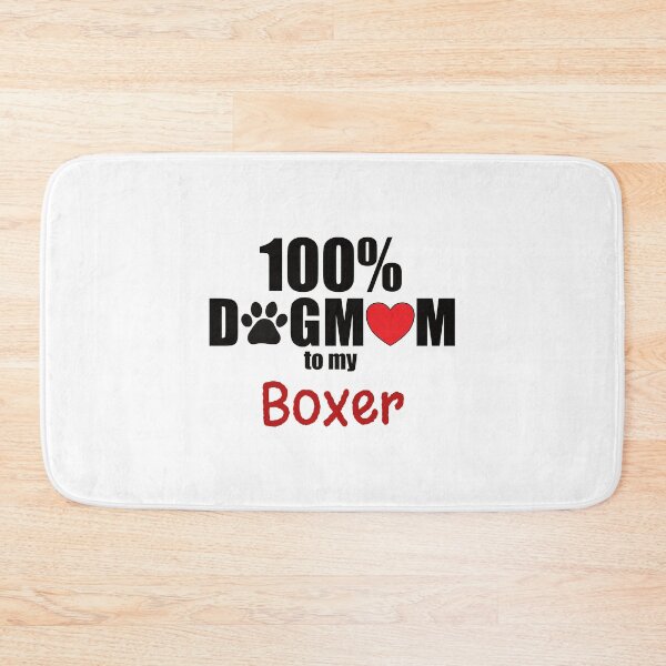 Item preview, 100% Dog MoM With Paw Heart Boxer designed and sold by KobelskiDesigns.