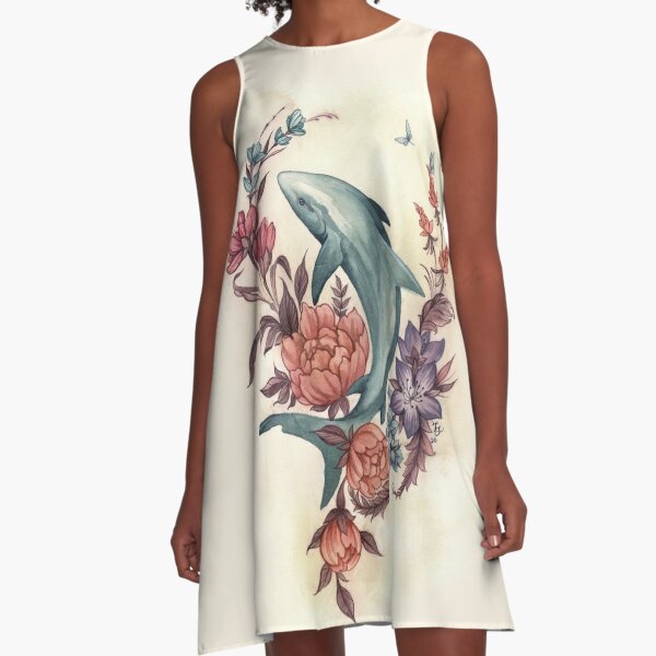 Floral Shark A-Line Dress