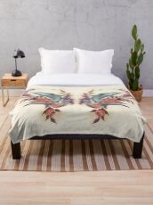 Floral Shark Throw Blanket