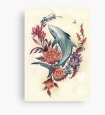 Requin floral Impression sur toile