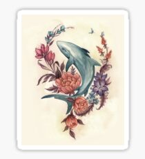 Floral Shark Sticker