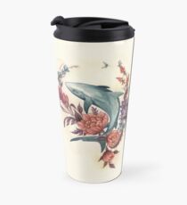 Floral Shark Travel Mug