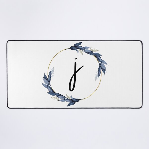 Item preview, Monogram with blue leaves letter J designed and sold by JustSeasons.