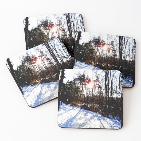 Item preview, Landscape winter sun half-timbered village snow trees shadow light designed and sold by G-M-Designs.