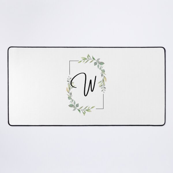 Item preview, Monogram letter W with green leaves designed and sold by JustSeasons.