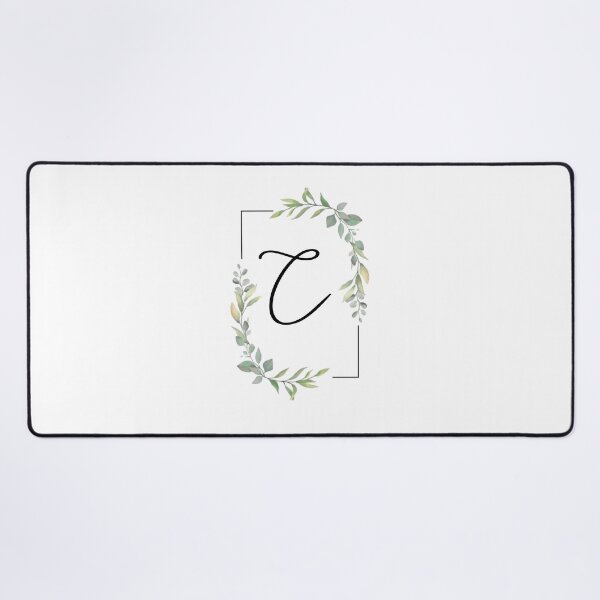 Item preview, Monogram letter C with green leaves designed and sold by JustSeasons.
