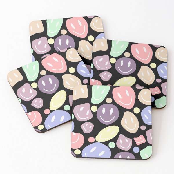 Item preview, rainbow liquid smiley faces with black  designed and sold by Northendesigns.