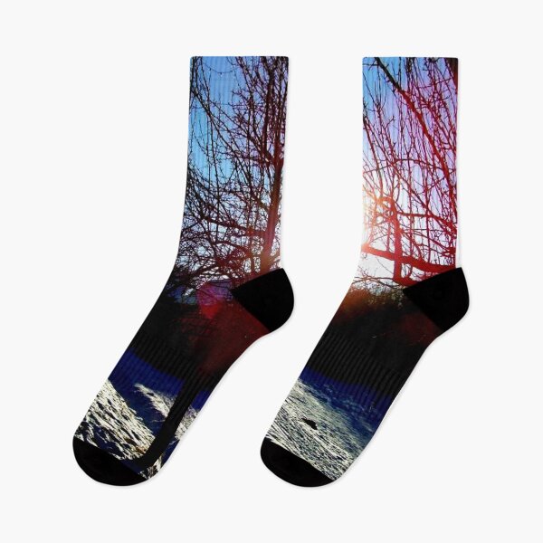 Item preview, Landscape winter sun half-timbered village snow trees shadow light designed and sold by G-M-Designs.