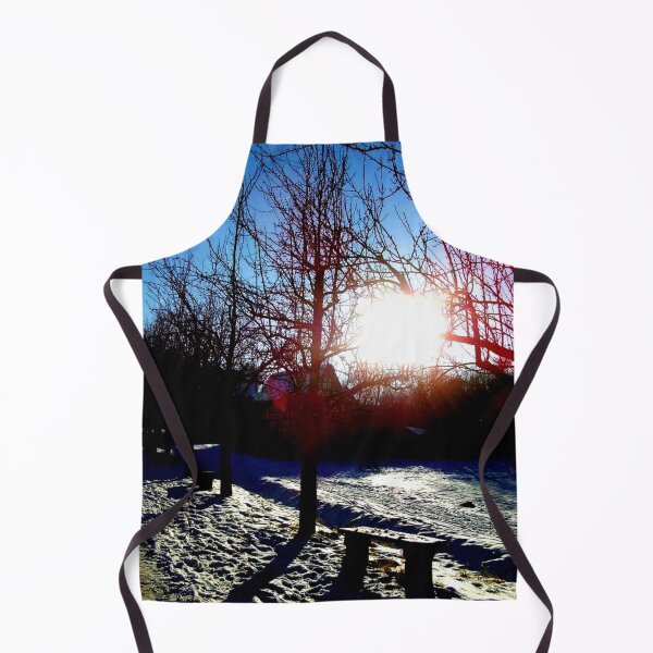 Item preview, Landscape winter sun half-timbered village snow trees shadow light designed and sold by G-M-Designs.