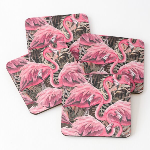 Item preview, Flamingo on black designed and sold by odettemailloux.