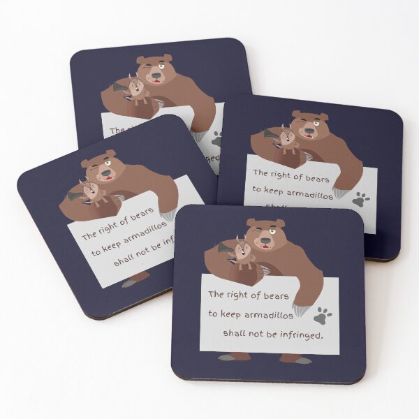 Item preview, Second Amendment Funny Bear With Armadillo Text Board designed and sold by BeeZBeez.