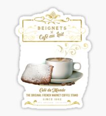 Cafe au Lait and Beignets Sticker