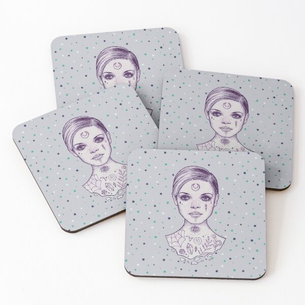 Item preview, Tattooed Witch Girl Star Background designed and sold by Pob Hosking.