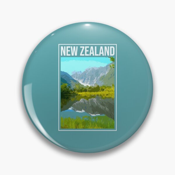 Artikelvorschau, NEW ZEALAND Retro Vintage Travel Poster entworfen und verkauft von Go Logo Designs.
