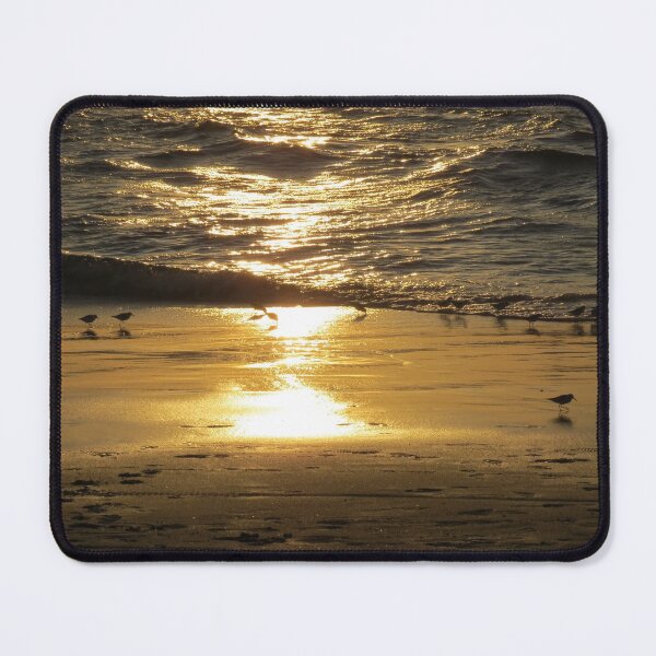 Item preview, Sunset with Sanderlings designed and sold by happynaturalist.