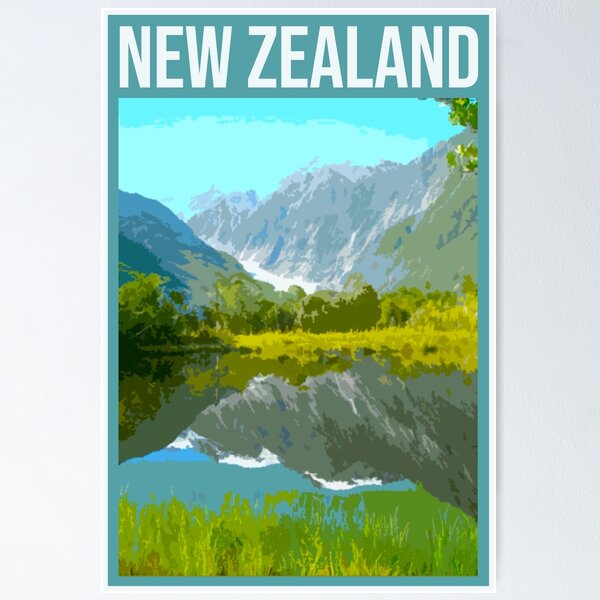 Item preview, NEW ZEALAND Retro Vintage Travel Poster designed and sold by gologodesigns.