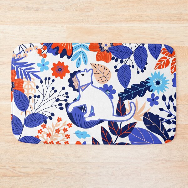 Item preview, Kawaii Adorable Cat with Beautiful Flower Pattern, Popoki 805 designed and sold by VinBasis.