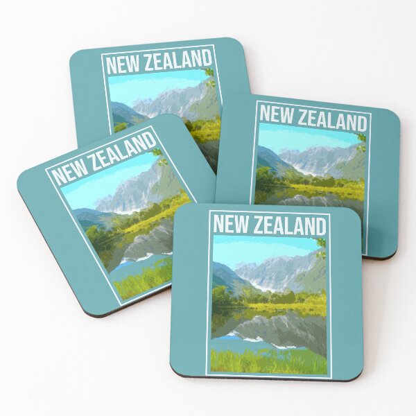 Item preview, NEW ZEALAND Retro Vintage Travel Poster designed and sold by Go Logo Designs.