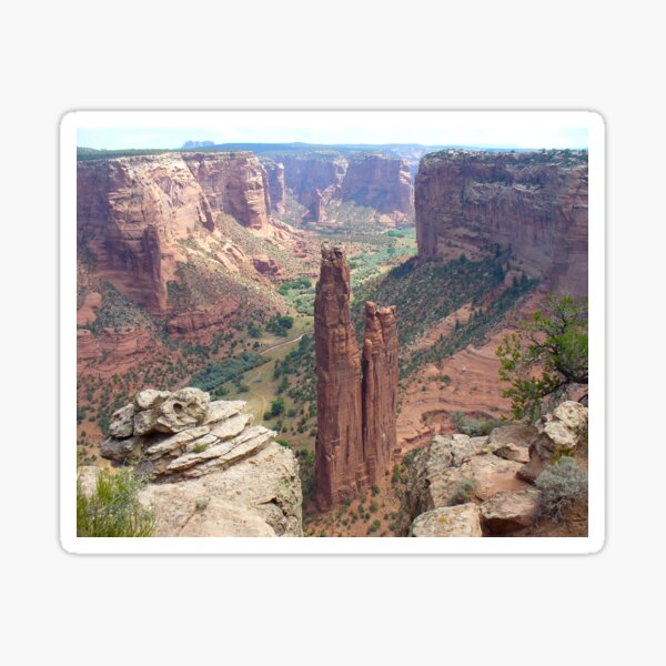 Spider Rock, the home of Spider Woman, Canyon de Chelly, Diné Nation Sticker