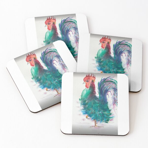 Item preview, Cockerel in Watercolour  designed and sold by lilacshoes_art.