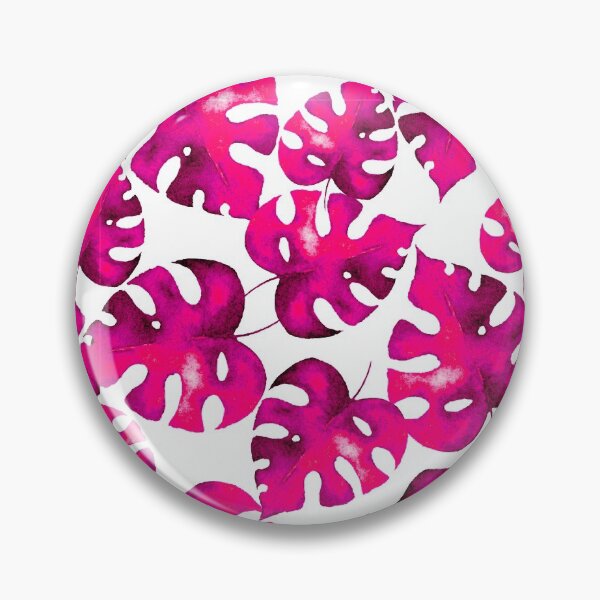 Item preview, Monstera leaves pattern pink neon  designed and sold by TheSucrer.