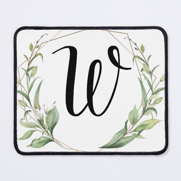 Item preview, Golden frame monogram with laurels letter W designed and sold by JustSeasons.