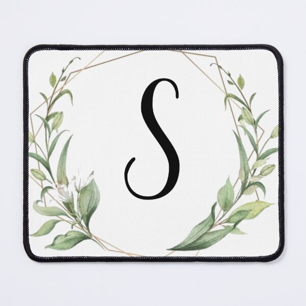 Item preview, Golden frame monogram with laurels letter S designed and sold by JustSeasons.