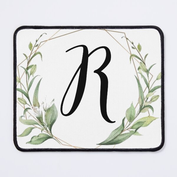 Item preview, Golden frame monogram with laurels letter R designed and sold by JustSeasons.