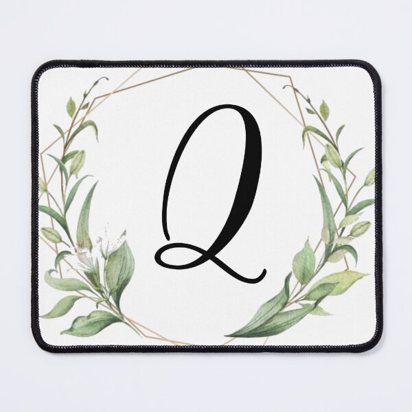 Item preview, Golden frame monogram with laurels letter Q designed and sold by JustSeasons.