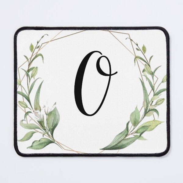 Item preview, Golden frame monogram with laurels letter O designed and sold by JustSeasons.