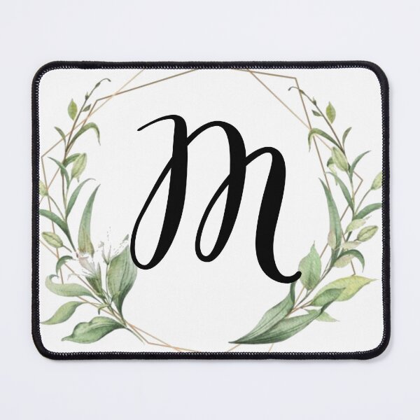Item preview, Golden frame monogram with laurels letter M designed and sold by JustSeasons.