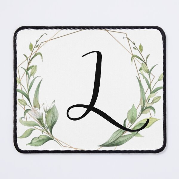 Item preview, Golden frame monogram with laurels letter L designed and sold by JustSeasons.