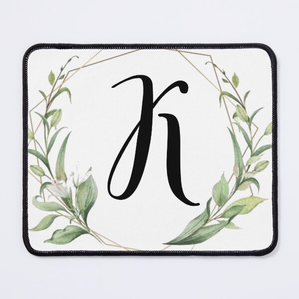 Item preview, Golden frame monogram with laurels letter K designed and sold by JustSeasons.