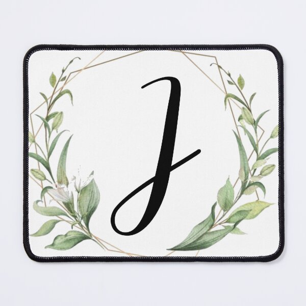 Item preview, Golden frame monogram with laurels letter J designed and sold by JustSeasons.