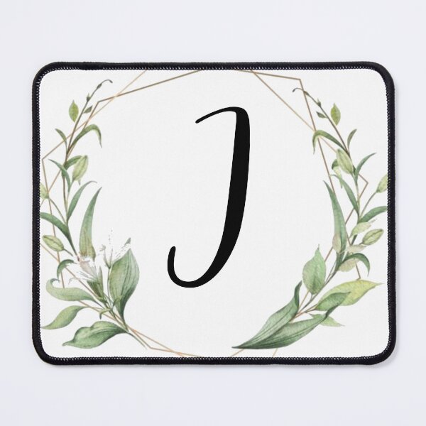 Item preview, Golden frame monogram with laurels letter I designed and sold by JustSeasons.