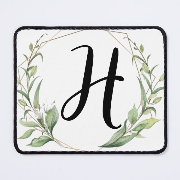 Item preview, Golden frame monogram with laurels letter H designed and sold by JustSeasons.