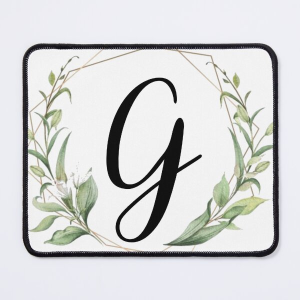 Item preview, Golden frame monogram with laurels letter G designed and sold by JustSeasons.