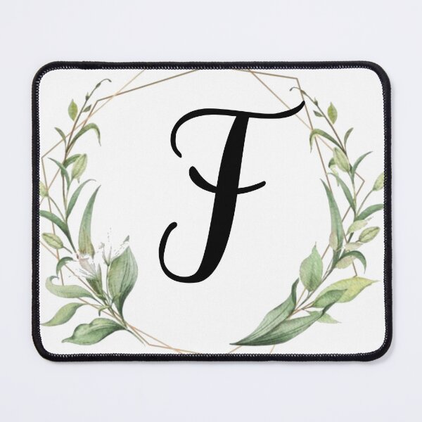 Item preview, Golden frame monogram with laurels letter F designed and sold by JustSeasons.