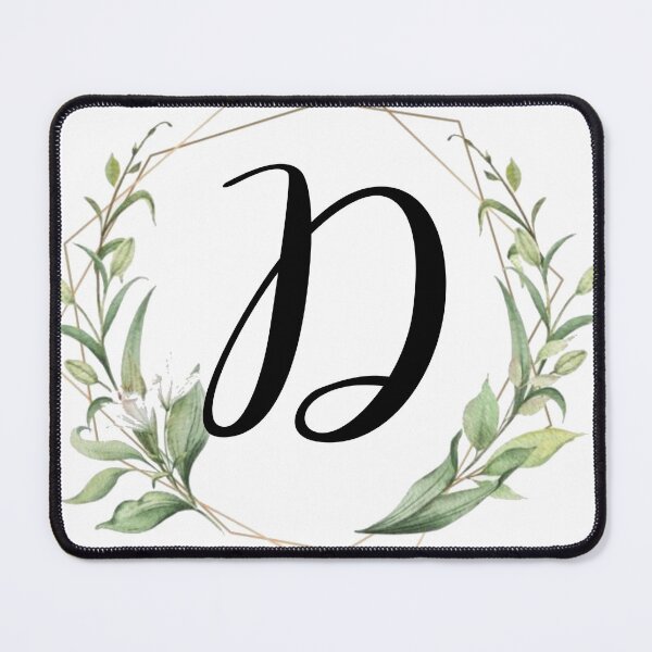 Item preview, Golden frame monogram with laurels letter D designed and sold by JustSeasons.