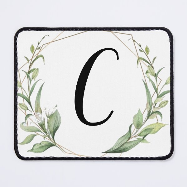 Item preview, Golden frame monogram with laurels letter C designed and sold by JustSeasons.
