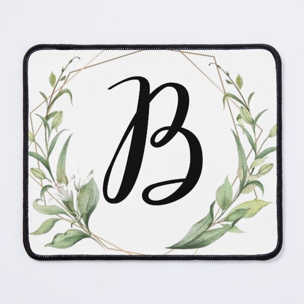 Item preview, Golden frame monogram with laurels letter B designed and sold by JustSeasons.